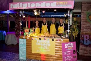 Fully loaded street food stall with custom branding 