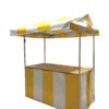Yellow and white striped 6' x 3' Market stall