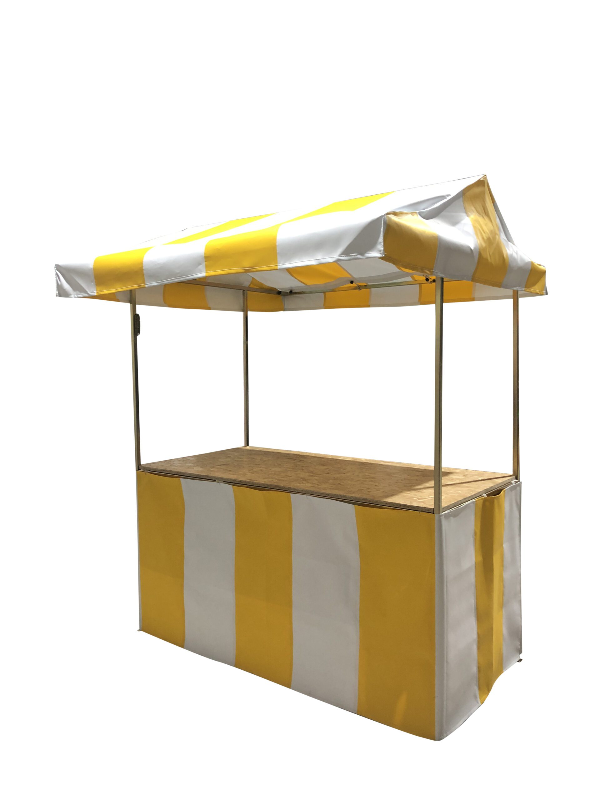 Yellow and white striped 6' x 3' Market stall