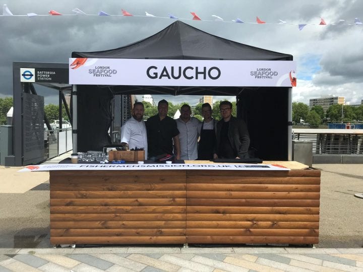 Gaucho Street food Gazebo with five people standing behind the stall